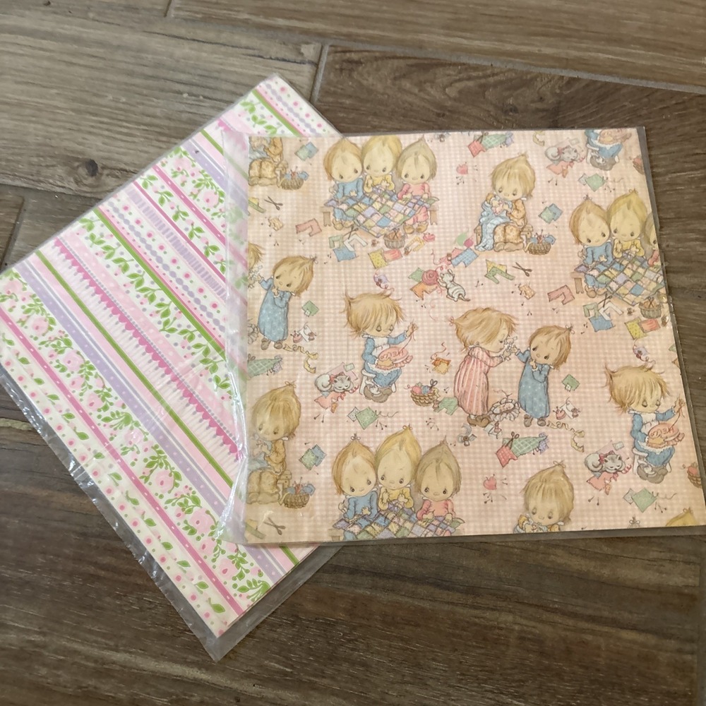 Vintage Hallmark Betsey Clark Children Buzza Wrapping Paper 2 Sheets USA Made
